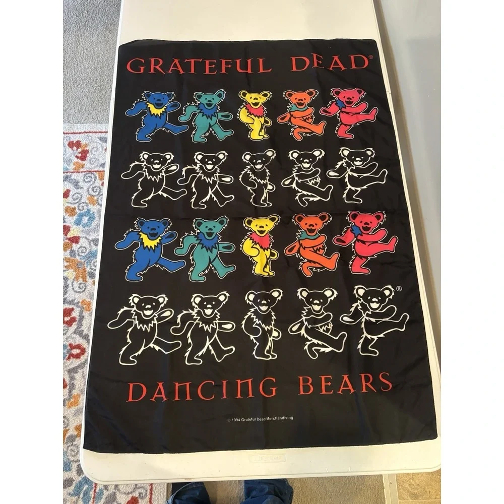 Vintage‎ Grateful Dead Dancing Bears Tapestry Rare Official Dead Merch RARE 1994